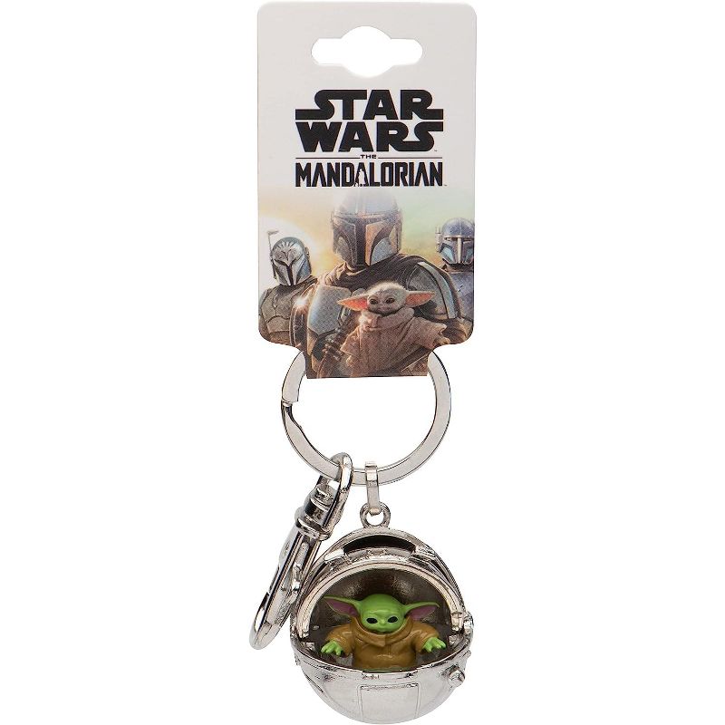 Star Wars Grogu 3D Opening Pram Keychain, 3 of 4