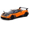 Pagani Huayra BC Arancio Saint Tropez Orange and Black "Global64" Series 1/64 Diecast Model Car by Tarmac Works - 4 of 4