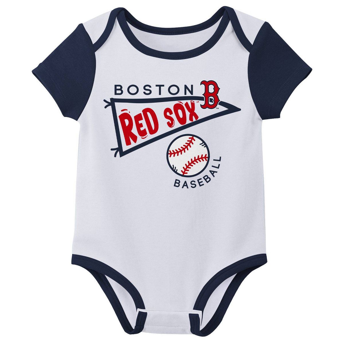 MLB Boston Red Sox Baby 3-pack Bodysuits - thumbnail 3