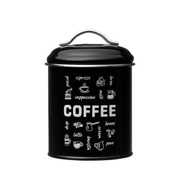 Amici Home Coffee Fix Metal Canister, Airtight Lid, Sealed Metal Storage Container for Kitchen Countertops and Pantry Organization, 36 oz.