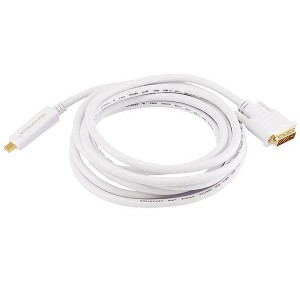 Monoprice Video Cable - 10 Feet - White | 32AWG Mini Display Port to DVI Cable - 1 of 4