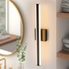 Rennnsan Arluvia 23"W Hardwired Linear Modern LED Dimmable Wall Sconce in Black - 4 of 4