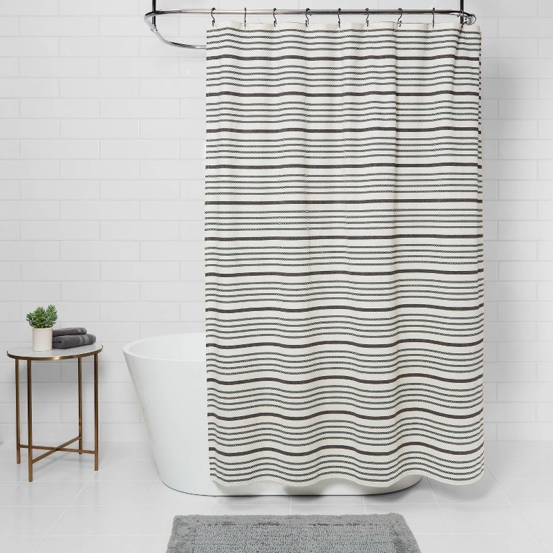 Striped Shower Curtain Black/White - Threshold&#8482;, 2 of 12