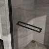 Double Sliding Glass Shower Door  60 in. W x 72 in. H Aluminum Framed Shower Enclosure , Stainless Steel Hardware, Bathroom Panel,Matte Black - 3 of 4