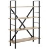 Raylan Retro Midcentury 4-Tier Etagere - Oak/Black - Safavieh - image 3 of 4