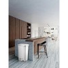 LunaLulinlk 11.9 Gallon Kitchen Trash Can, Plastic Step-On Kitchen Trash Can, White - 3 of 4