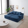 TiramisuBest 3-in-1 Sleeper Sofa Bed with Pull-Out Couch and Linen Chaise, Comfortable Sofa Sleeper for Living Room,Beige - 2 of 4