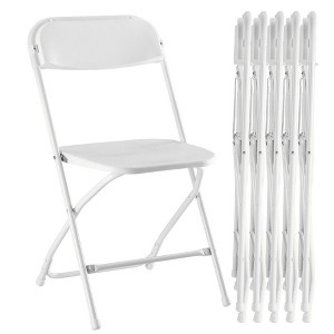TUYOHW Plastic Dining Chair with Foam Cushion,Folding Chairs with Iron Frame for Indoor Outdoor Events,Party,No Assembly Required - 1 of 4