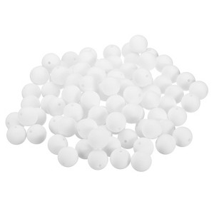 Unique Bargains Smooth Bulk  Silicone Beads for Keychain Bracelets Jewelry Making 100 Pcs - 1 of 4