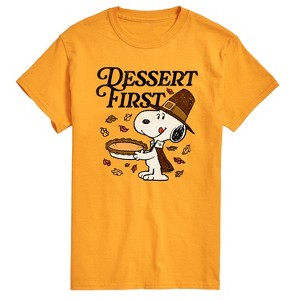 Men's - Peanuts - Dessert First Snoopy Short Sleeve Graphic T-Shirt - 1 of 4