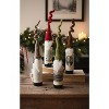 Felt Santa Wine Toppers Set of 4 Curly Hats – 14.57″ H by Kalalou - 3 of 3
