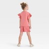 Toddler Girls' 2pc Disney Moana Top & Skort Set - Coral - 2 of 4