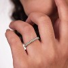 GILDED 1/4 - 1/2 CTTW Lab Grown Diamond Eternity Stackable Rings in 925 Sterling Silver & 14KT Gold Plated, Size 7 - 4 of 4