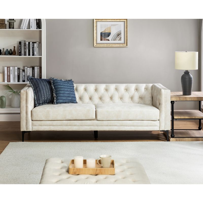 Wales 84" Contemporary Sofa with Tufted Back | ARTFUL LIVING DESIGN, 2 of 11
