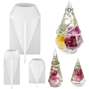 JDICTION Set of 5.5'', 4'', 2.8'' Cone Mold for Resin, Large Bracelet Holder/Ring Holder Mold - 1 of 4
