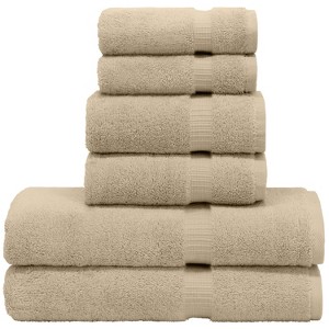 BC BARE COTTON Luxury Hotel & Spa Quality, Quick Dry 100% Turkish Cotton, 700 GSM, 2-Bath Towel, 2-Hand Towel, 2-Washcloth - 6 Piece - 1 of 1