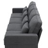 Sapphtopaz 104" Modern 4-Seater Sofa Couch with Armrest Pockets and 4 Pillows Cozy Linen Upholstered Sofa Bed Couches for Living Room,Bedroom - 3 of 4