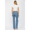 Women's High Rise Wide Leg Jeans With Pearl Embellisht - mica denim - 4 of 4