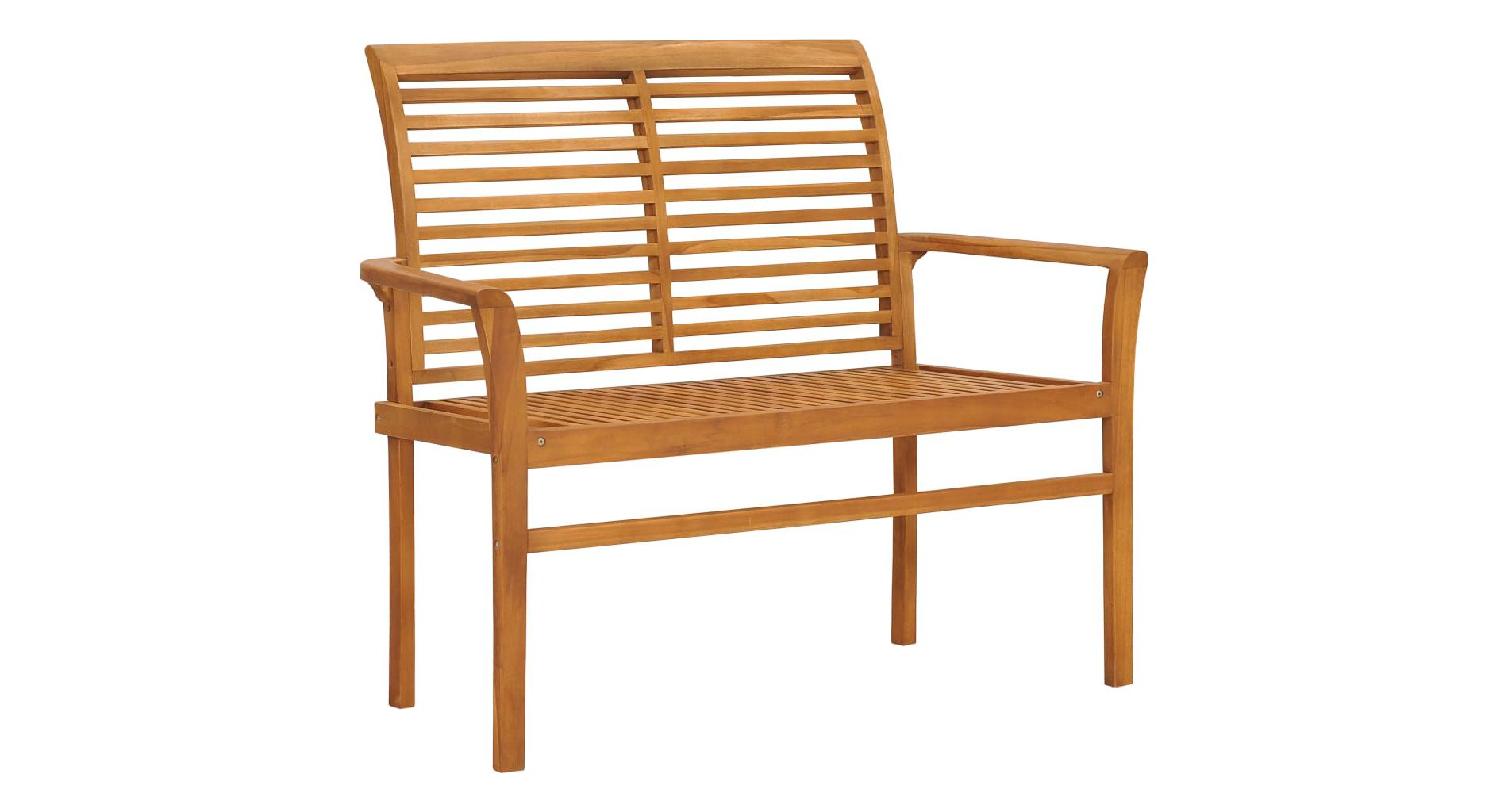 Garden Bench Teak Brown Fine sanded teak hardwood 44.1 in Durable