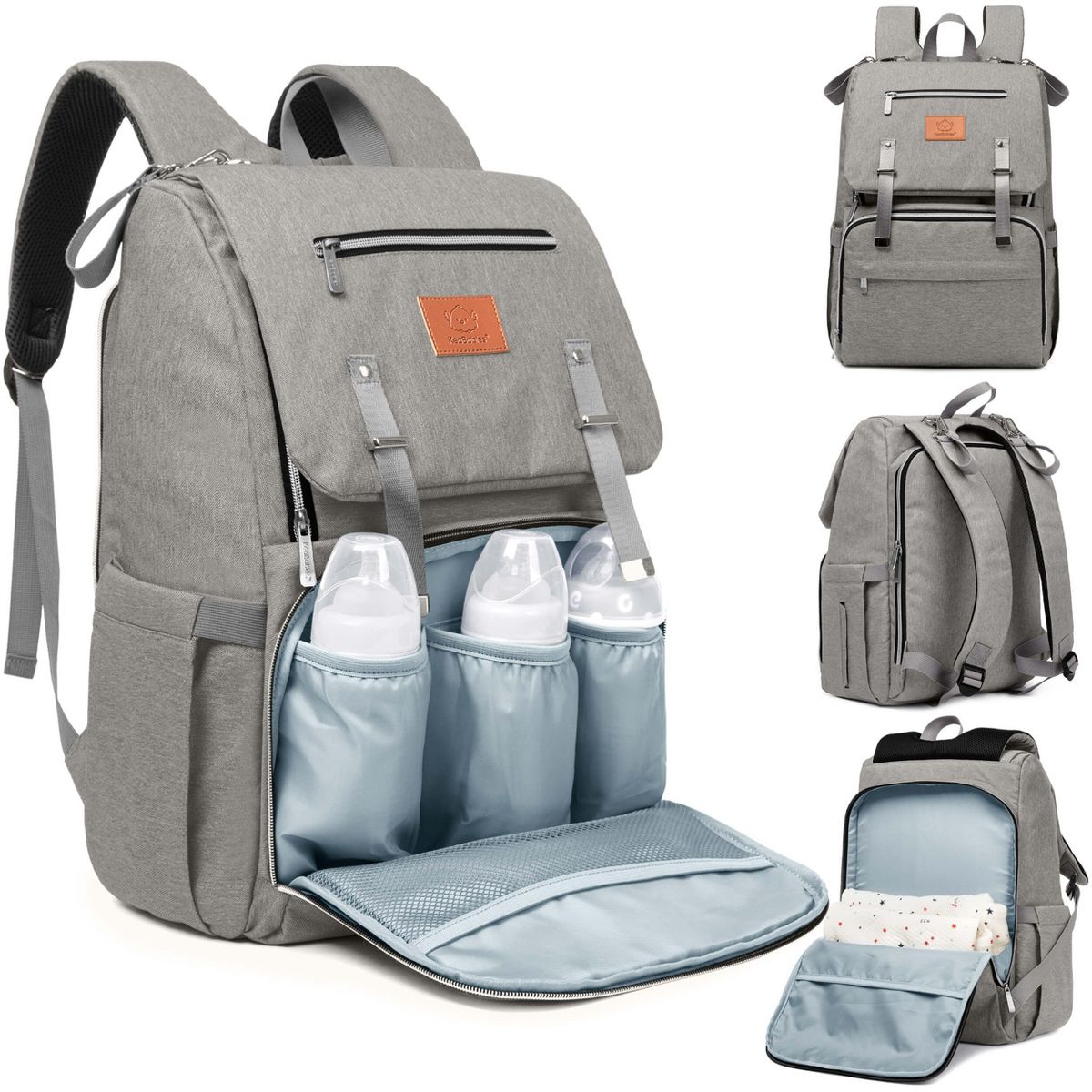 KeaBabies Explorer Diaper Bag Backpack, Large Diaper Bags with Changing Pad, Diaper Backpack for Baby Girl, Boy