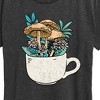 Women's - Instant Message - Coffee Cup Flowers Short Sleeve Graphic T-Shirt - 2 of 4