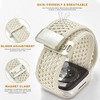 HTUTWOO Hollow Breathable Apple Watch Band, Woven Nylon Magnetic Strap 38/40/41/42/44/45/46/49mm for iWatch Series 10 9 8 7 6 5 4 3 2 1 SE Ultra - 4 of 4