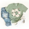 Simply Sage Market Women's Pink Flowers and Buds Short Sleeve Graphic Tee - 3 of 4