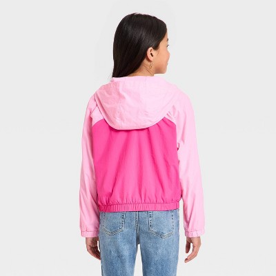 Детские куртки Cat & Jack Girls' Colorblocked Windbreaker Jacket - Cat & Jack™ Pink M — фото 2