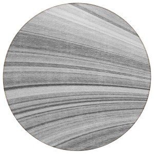 Gray Silver And Ivory Abstract Washable Indoor Outdoor Area Rug - 1 of 4