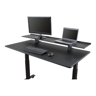 Stand Up Desk Store Clamp-On Adjustable Height Desk Shelf Monitor Stand