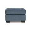 Signature Design by Ashley Contemporary Cashton Ottoman Chenille Blue - 3 of 4