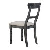 Simple Relax Set of 2 Linen Upholstered Side Chairs in Weathered Gray and Light Brown - 3 of 4