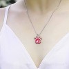 Maya's Grace Birthstone Paw Print Pendant Necklace, Rhinestone Gemstone, Pendant Necklace for Women - 3 of 4
