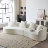 Christopher Knight Home Josiah 12 6" Modern Boucle Upholstered 5 Seater Curved Sectional Sofa with Pillows Beige - 2 of 4