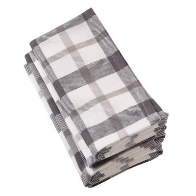 Yuri Classic Plaid Design Casual Cotton Napkin - Saro Lifestyle