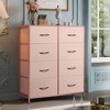 Tall 8-Drawer Fabric Dresser, Storage Tower with Fabric Bins, Double Chest of Drawers Organizer, - 2 of 4