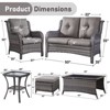 Gymojoy 7 Piece Outdoor Wicker Loveseat Sofa with Patio Chairs with Coffee Table and Ottoman Sets - 3 of 4