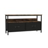 55 Inch TV Console Table with 3 Tier Storage Shelves, Entertainment Center TV Console Table with 2-Drawers - 2 of 4