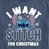 Men's - Lilo and Stitch - I Want A Stitch For Christmas Short Sleeve Graphic T-Shirt - 2 of 4
