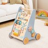 Infans Wooden Baby Walker Push and Pull Learning Activity Center with Wheels Push Toy - 3 of 4