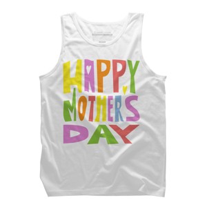 Men's Design By Humans Happy Mother's Day Colorful Text By Yunta Tank Top - 1 of 2