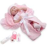 JC Toys La Newborn 15.5" Doll - Pink Deluxe Boutique Gift Set