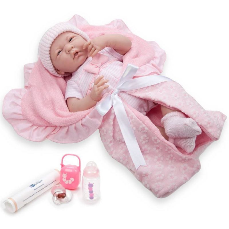 JC Toys La Newborn 15.5&#34; Doll - Pink Deluxe Boutique Gift Set, 1 of 8