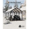 12 x 26 FT Metal Carport, Heavy Duty Carports Reinforced Frame and Steel Roof, All-Weather Shelter Canopy for Pickups, Boats, Cars, and Tractors - 3 of 4