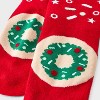 Women's Embroidered 2pk Cozy Ankle Socks - 3 of 4