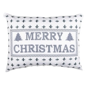 Manual Woodworkers & Weavers Climaweave Pillow – 24x18 inch Merry Christmas Design - 1 of 3