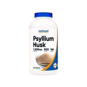 Nutricost Psyllium Husk Capsules (500 MG) (500 Capsules) - 1 of 3