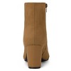 Allegra K Women's Dress Round Toe Side Zip Chunky Heel Ankle Boots - 4 of 4