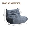 NicBex Polyester Bean Bag Chair for Adults,Lazy Sofa Chair with Armless Design and Button Detailing,Modern Lounge Chair for Living Room - 3 of 4