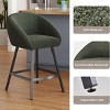SEVOBAL 27" Bar Stools Set of 2 Upholstered Bar Stool with Back Counter Height Barstools for Home Kitchen Island Living Room, Green, 23"*24"*20" - 4 of 4